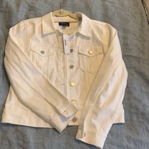 Jcrew white denim jacket, size small